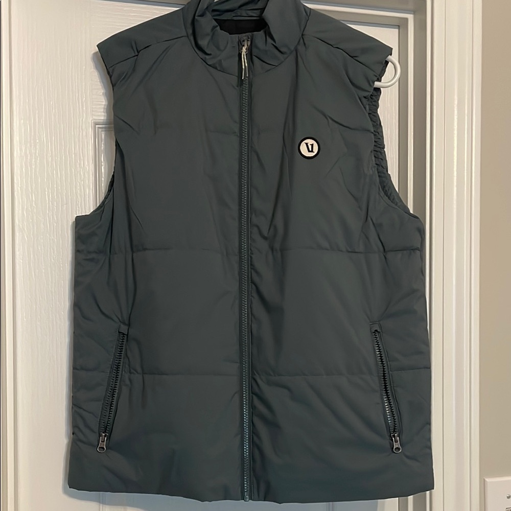 Vuori Gray/Green Puffer Vest